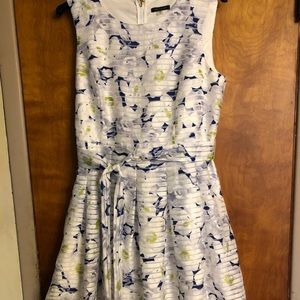 Tommy Hilfiger Shadow Stripe Floral Dress Sz 18
